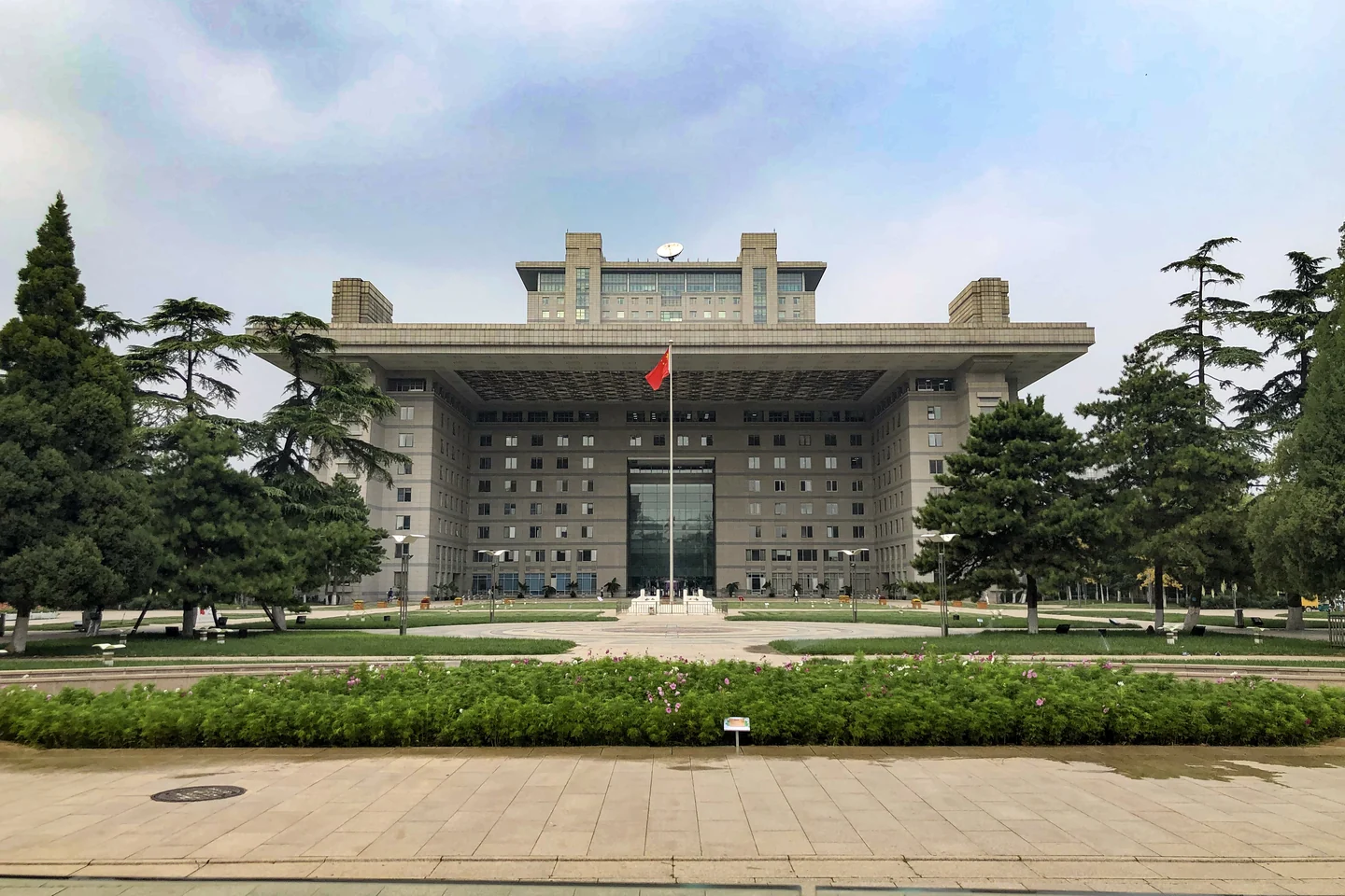 The main building and gardens at Beijing Normal University.